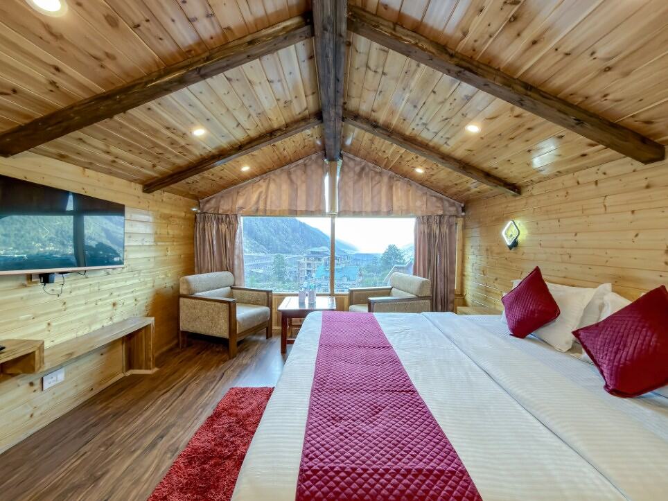 Cottage Stay pitched roof interior